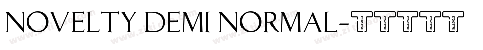 Novelty Demi Normal字体转换